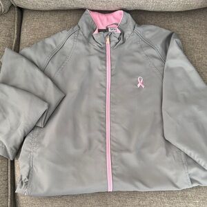 Unlisted Utility Jacket in Gray with Pink Details